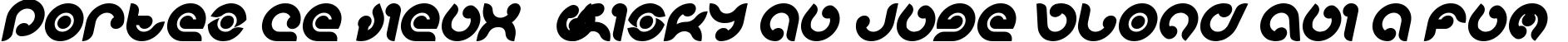 Пример написания шрифтом KIOSHIMA Bold Italic текста на французском