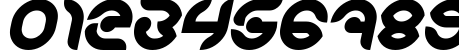 Пример написания цифр шрифтом KIOSHIMA Bold Italic