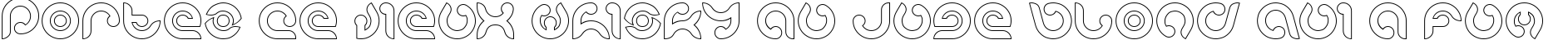 Пример написания шрифтом KIOSHIMA-Outlined текста на французском