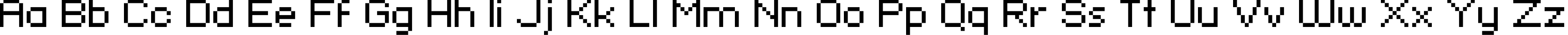 Пример написания английского алфавита шрифтом KLMN Flash Pix
