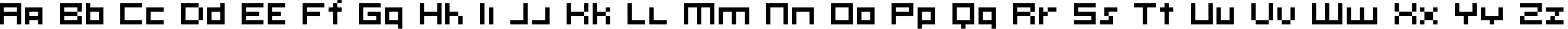 Пример написания английского алфавита шрифтом KLMN Ontology
