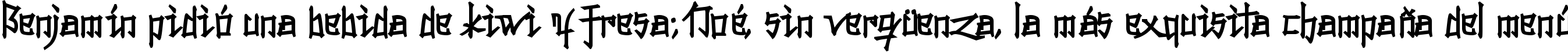 Пример написания шрифтом Konfuciuz Fat текста на испанском