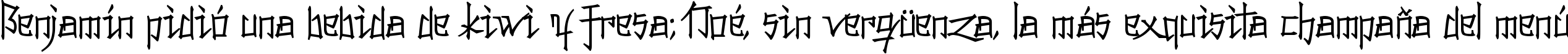 Пример написания шрифтом Konfuciuz текста на испанском