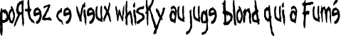 Пример написания шрифтом Kornucopia текста на французском