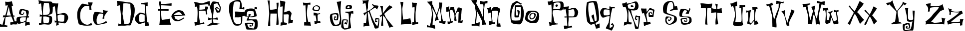 Пример написания английского алфавита шрифтом Kot Leopold