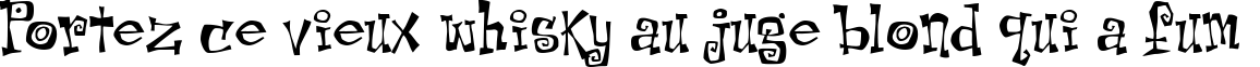 Пример написания шрифтом Kot Leopold текста на французском