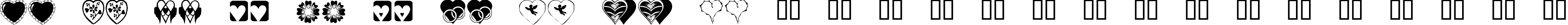 Пример написания английского алфавита шрифтом KR Heartiness