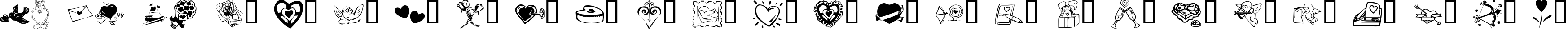 Пример написания английского алфавита шрифтом KR Valentine 2003