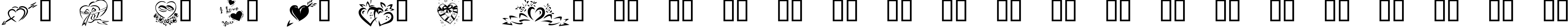 Пример написания английского алфавита шрифтом KR Valentines 2006 Four