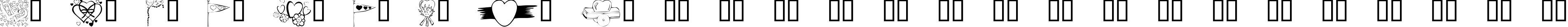 Пример написания английского алфавита шрифтом KR Valentines 2006 Nine
