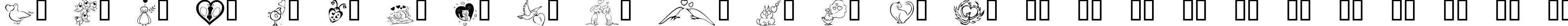 Пример написания английского алфавита шрифтом KR Valentines 2006 Three