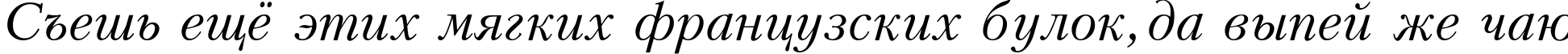 Пример написания шрифтом Kudriashov Italic текста на русском