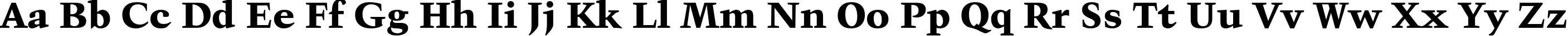 Пример написания английского алфавита шрифтом Kuenstler 480 Black BT