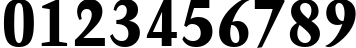 Пример написания цифр шрифтом Kuenstler 480 Black BT