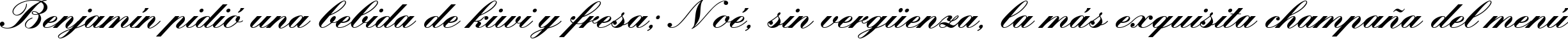 Пример написания шрифтом KunstlerschreibschDBol текста на испанском