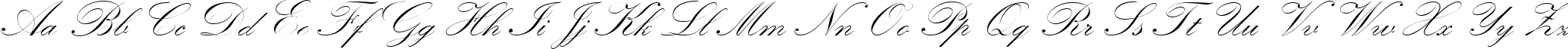 Пример написания английского алфавита шрифтом KunstlerschreibschDMed