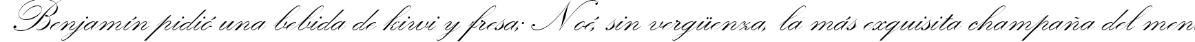 Пример написания шрифтом KunstlerschreibschDMed текста на испанском