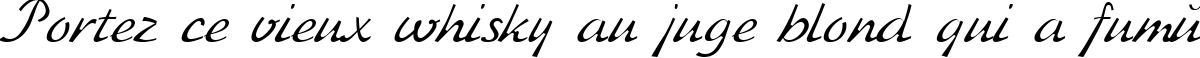 Пример написания шрифтом KursivC текста на французском
