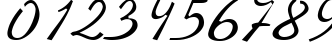 Пример написания цифр шрифтом KursivC