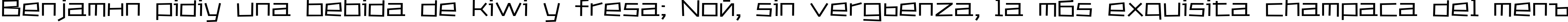 Пример написания шрифтом KvadratZCTT Regular текста на испанском