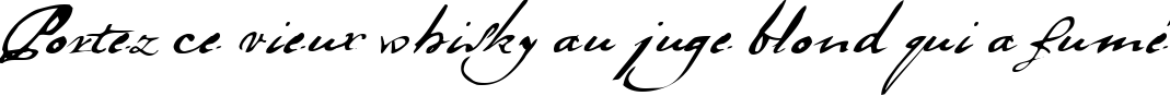 Пример написания шрифтом LaDanse текста на французском