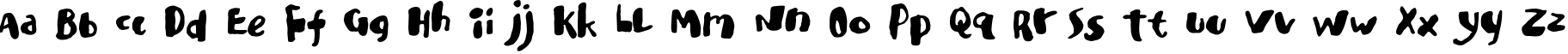 Пример написания английского алфавита шрифтом Ladybug