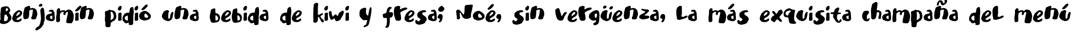 Пример написания шрифтом Ladybug текста на испанском