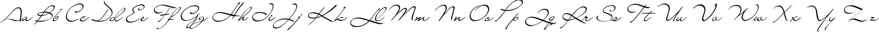 Пример написания английского алфавита шрифтом LainyDay