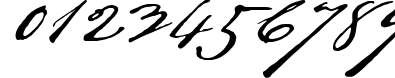 Пример написания цифр шрифтом LamarPen