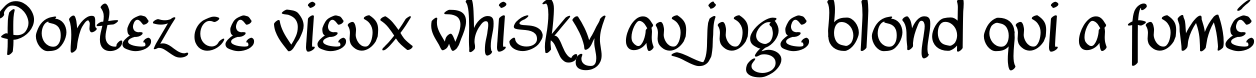 Пример написания шрифтом Lancastershire текста на французском