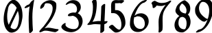 Пример написания цифр шрифтом Lancastershire