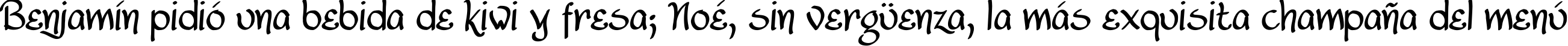 Пример написания шрифтом Lancastershire текста на испанском