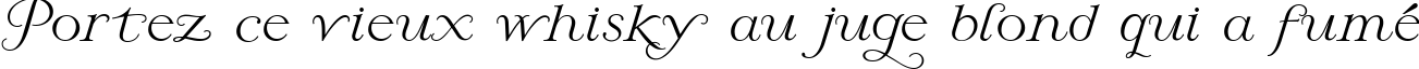 Пример написания шрифтом Larisa script текста на французском
