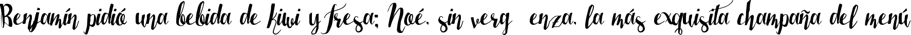 Пример написания шрифтом LaserMetal текста на испанском