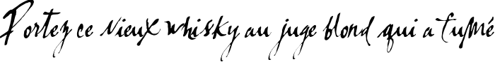 Пример написания шрифтом LassigueDMato текста на французском