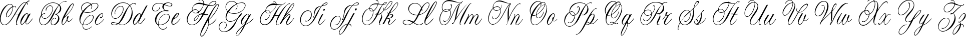 Пример написания английского алфавита шрифтом Lastochka