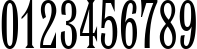 Пример написания цифр шрифтом Latin Extra Condensed BT