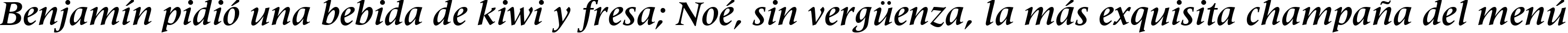 Пример написания шрифтом Latin 725 Bold Italic BT текста на испанском