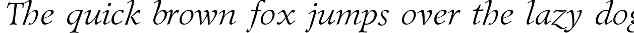 Пример написания шрифтом Italic Cyrillic текста на английском