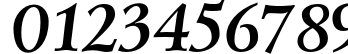 Пример написания цифр шрифтом LazurskiC Bold Italic