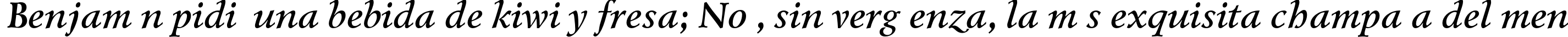 Пример написания шрифтом LazurskiC Bold Italic текста на испанском