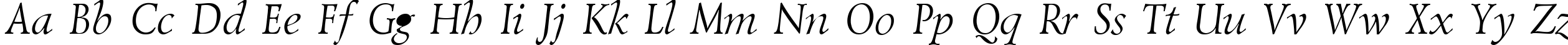 Пример написания английского алфавита шрифтом Lazursky Italic:001.001
