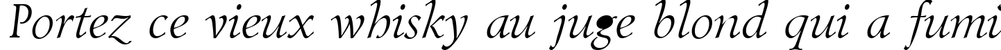 Пример написания шрифтом Lazursky Italic:001.001 текста на французском