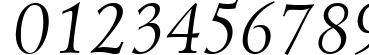 Пример написания цифр шрифтом Lazursky Italic:001.001