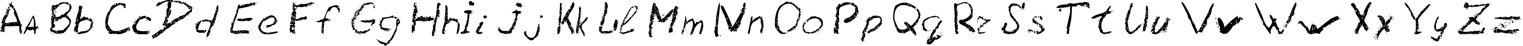 Пример написания английского алфавита шрифтом LC Chalk