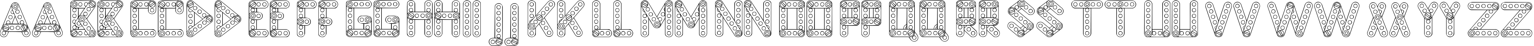 Пример написания английского алфавита шрифтом LC Construct