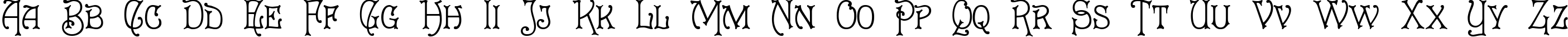 Пример написания английского алфавита шрифтом Le Grand