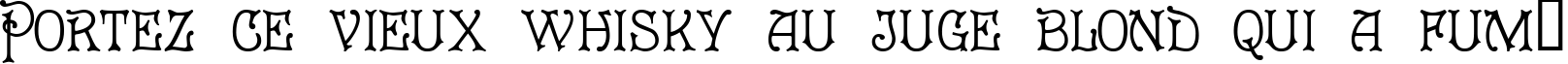 Пример написания шрифтом Le Grand текста на французском