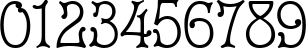 Пример написания цифр шрифтом Le Grand