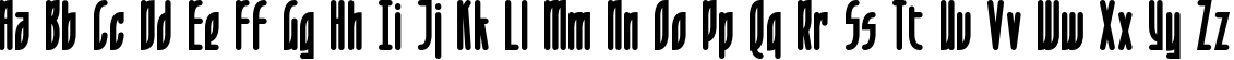 Пример написания английского алфавита шрифтом LeafletBold